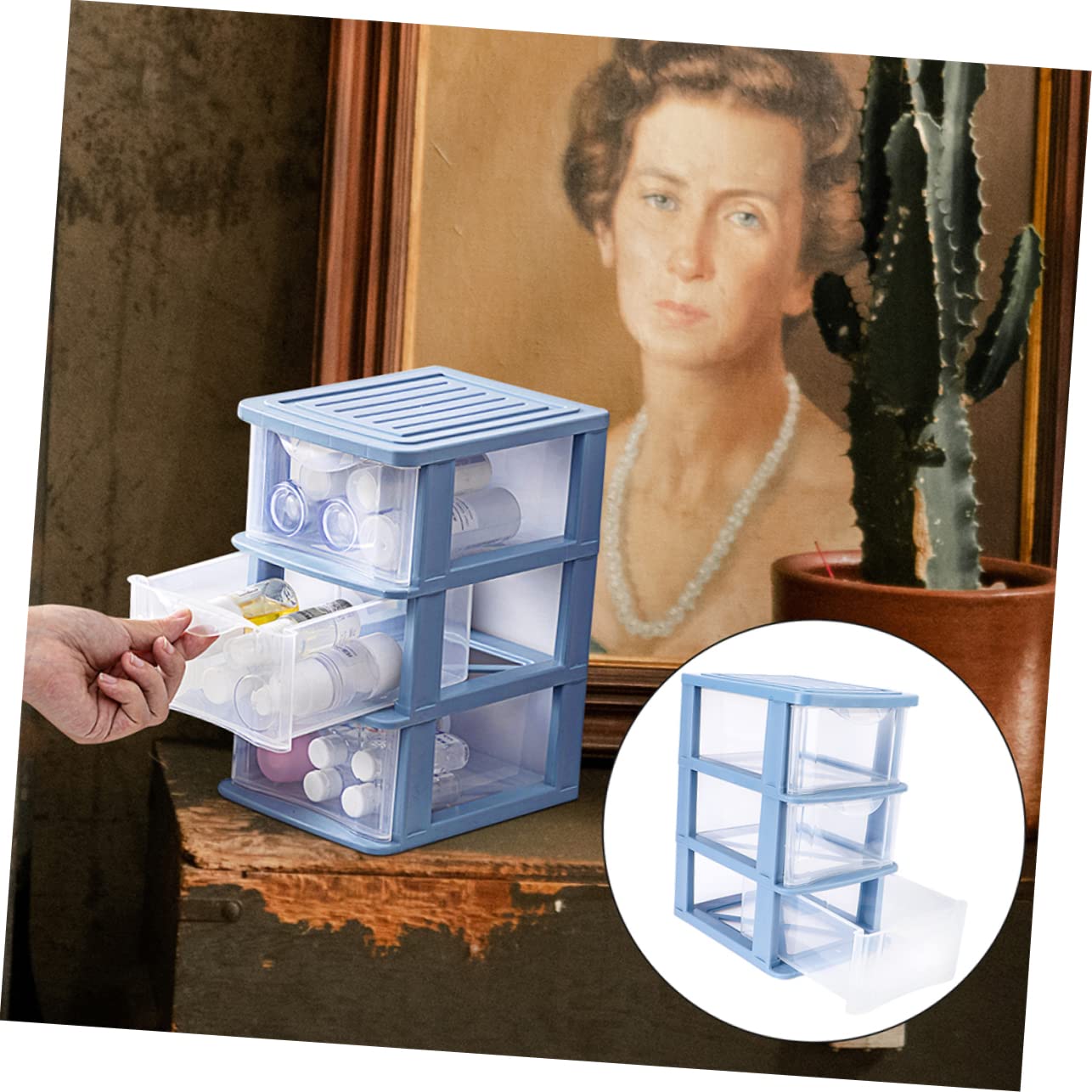 Luxshiny 2stücke Aufbewahrungsbox Schichtige Tabletop Lagerung Boxen Für Kleinigkeiten Hosen-organizer Kosmetik-organizer Für Schreibtisch Und Schrank