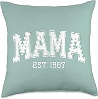 Vista 4 de Mama Est 1987 Custom Mom Personalized Mothers Day Customized Throw Pillow