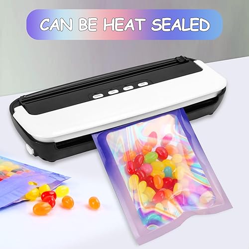 Miniatura 4 de 200 bolsas de Mylar resellables a prueba de olores, bolsas holográficas de embalaje con ventana transparente, bolsa de papel de aluminio para