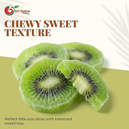 Miniatura 7 de NY SPICE SHOP Rebanadas de kiwi seco  48 onzas de fruta de kiwis seca  Rebanadas de kiwi deshidratadas  Frutas secas de kiwi  Gran aperitivo