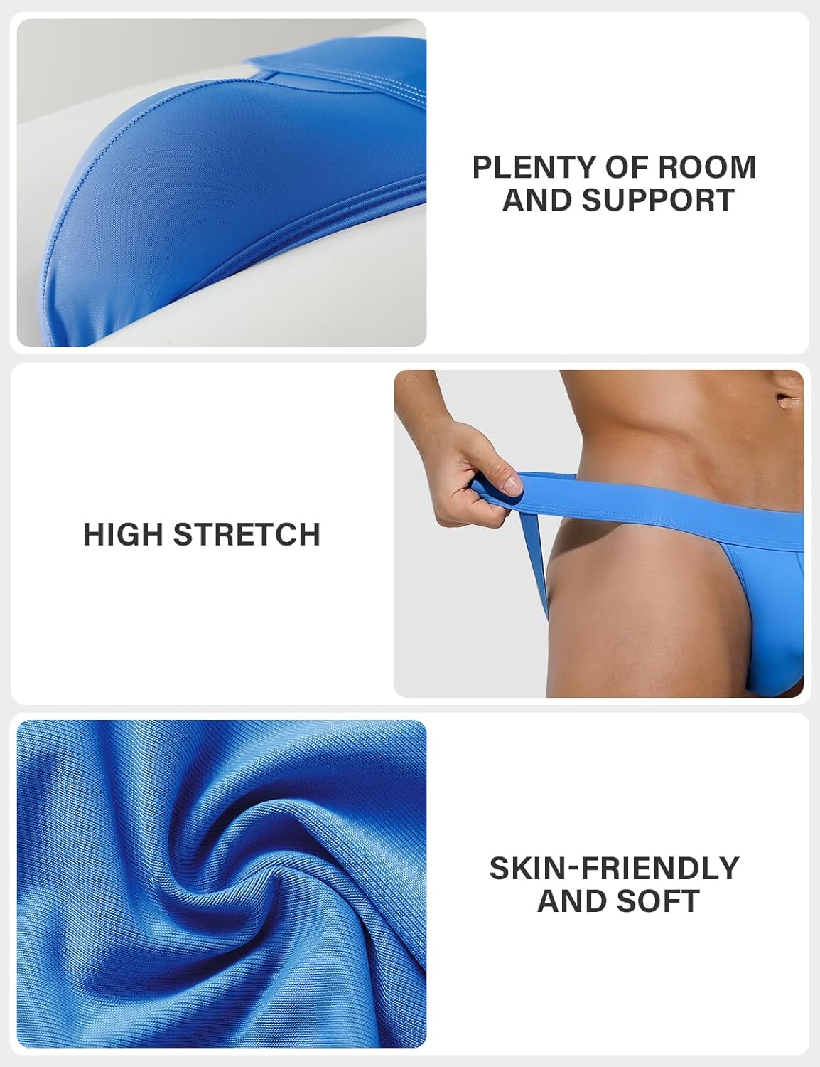 Arjen Kroos Men's Classic Solid Color Silky Jockstrap Underwear Jock Straps Athletic Supporter - Image 4