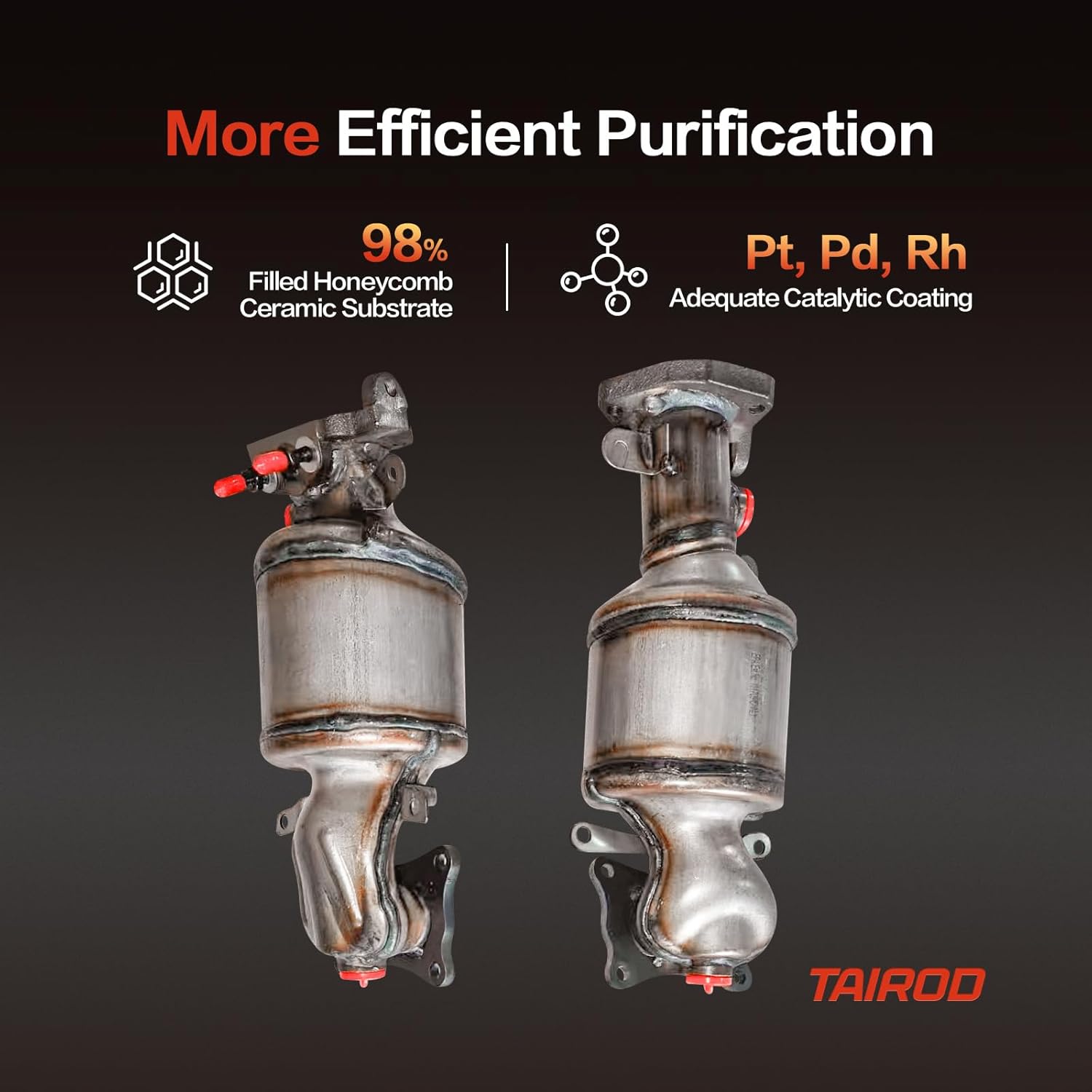 Catalytic Converter Front Left & Right For 2009-2015 HONDA PILOT 3.5L Exhaust Manifold Engine(EPA Compliant)
