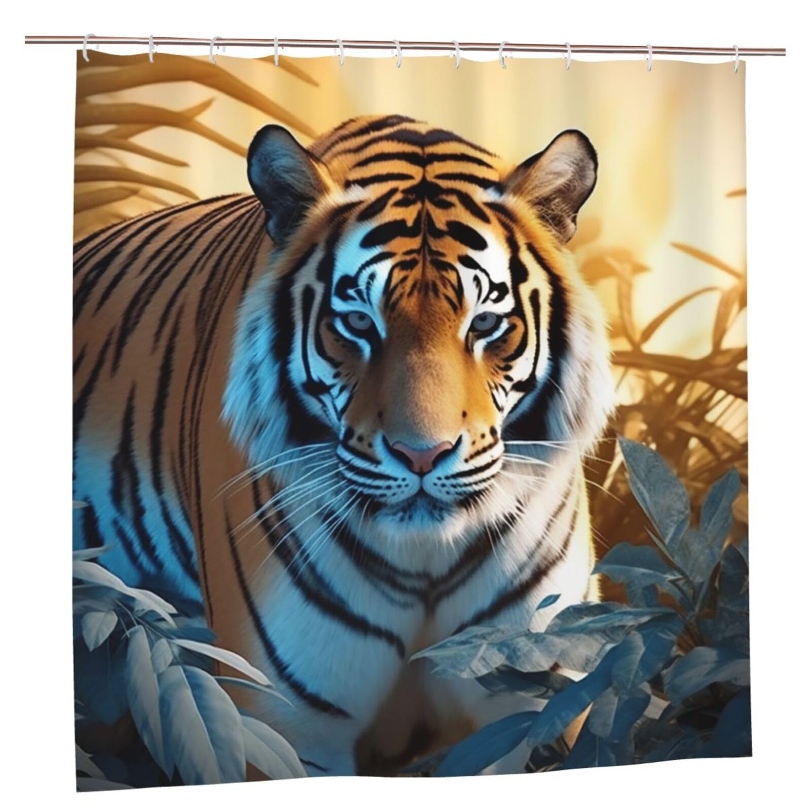 Rideaux de douche imperméables anti-moisissure animaux sauvages