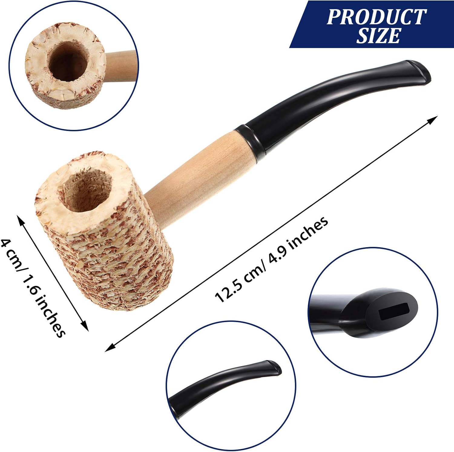 4 Pieces Captain Sailor Costume Set, 2 Pieces Adjustable Yacht Hats Captain Sailor Hats 2 Pieces Corn Cob Pipes Fake Pipe for Halloween Costume : Toys & Games