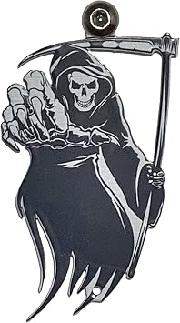 Kustom Cycle Parts Universal Large Grim Reaper Bell Hanger - Bolt and Ring Included Bell Not Included. Compatible With Harley Davidson Motorcycles & More! Proudly MADE IN THE USA!