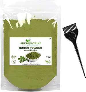 Indigo Powder for Hair Organic (7 oz - 200g) Pure Indigo Hair Dye Neela Powder, Indigofera Tinctoria Herbs - Color your Hair Black (0.45 lb)