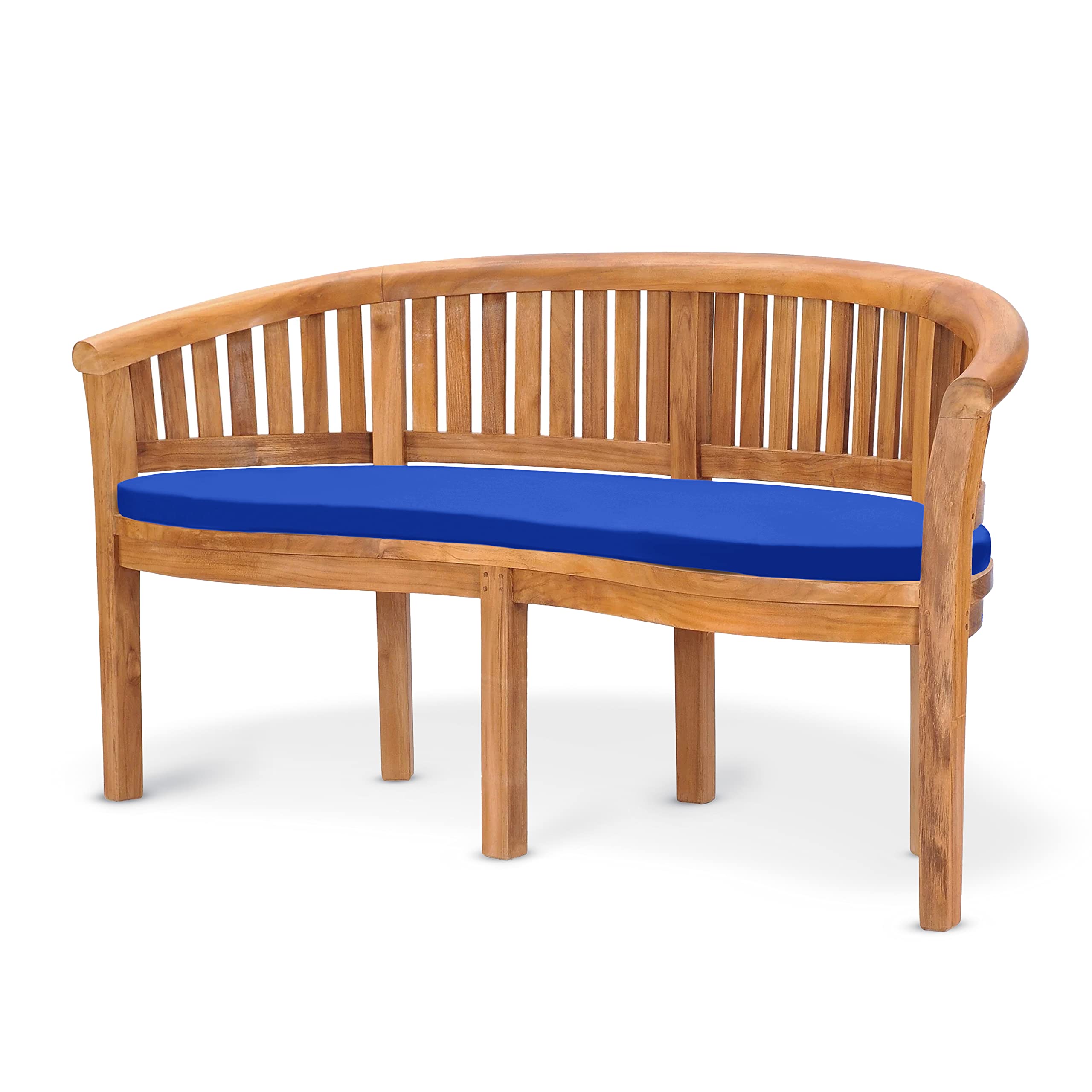 Gardenista Cuscino per panca da giardino curvo a banana, 138 x 50 cm, spesso resistente all'acqua per esterni, con lacci di sicurezza, cuscino morbido e confortevole, per mobili da patio, cuscino