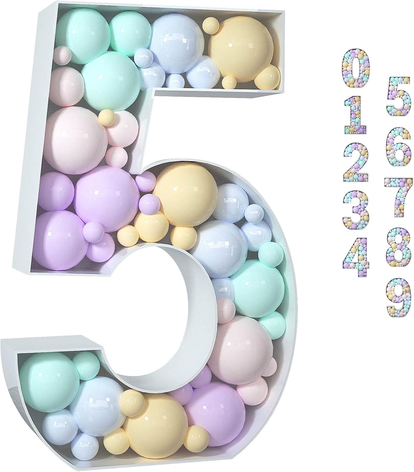 Mosaic Numbers for Balloons, 3FT Marquee Number, Light Up