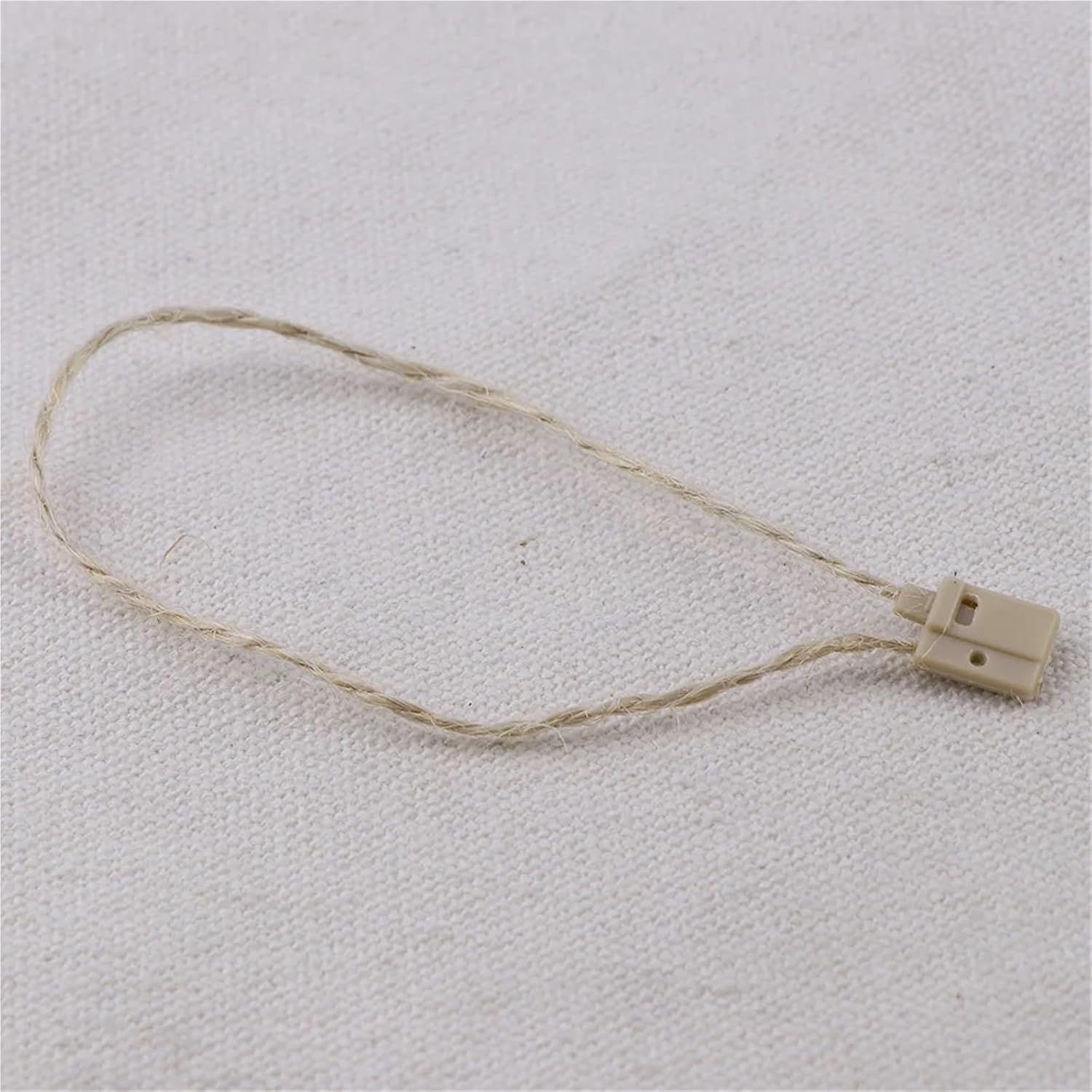 Hang Tag String 1000PC Natural Hemp String Tag Craft Jean Jewelry Vintage Price Hang Tags Flax Cord Snap Loop Lock Jute Rope DIY Accessories for Attaching Gift Tags