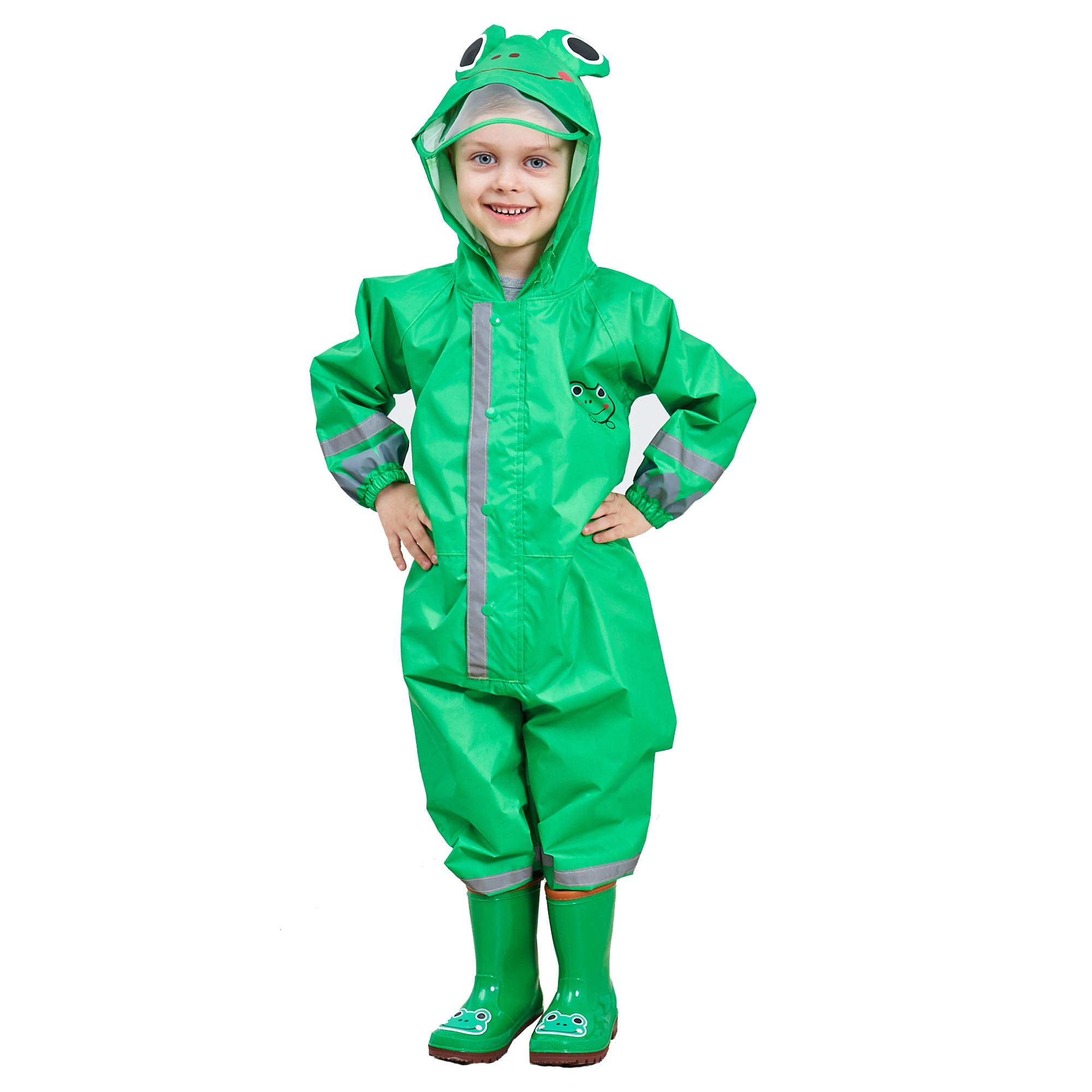 Imperméable à Capuche Enfant Garçon Fille Manteaux imperméables Combinaison de Pluie Rain Pantalon Respirant Randonnée Vestes Transparent Chapeau Cape Pluie Poncho Unisexe 3-10 Ans