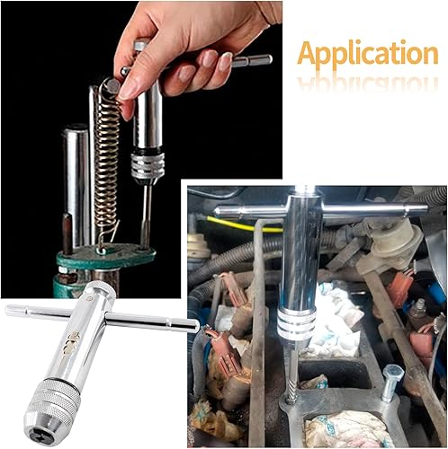 Miniatura 7 de Llave de llave de trinquete ajustable con mango en T Rango de capacidad de llave M3-M8