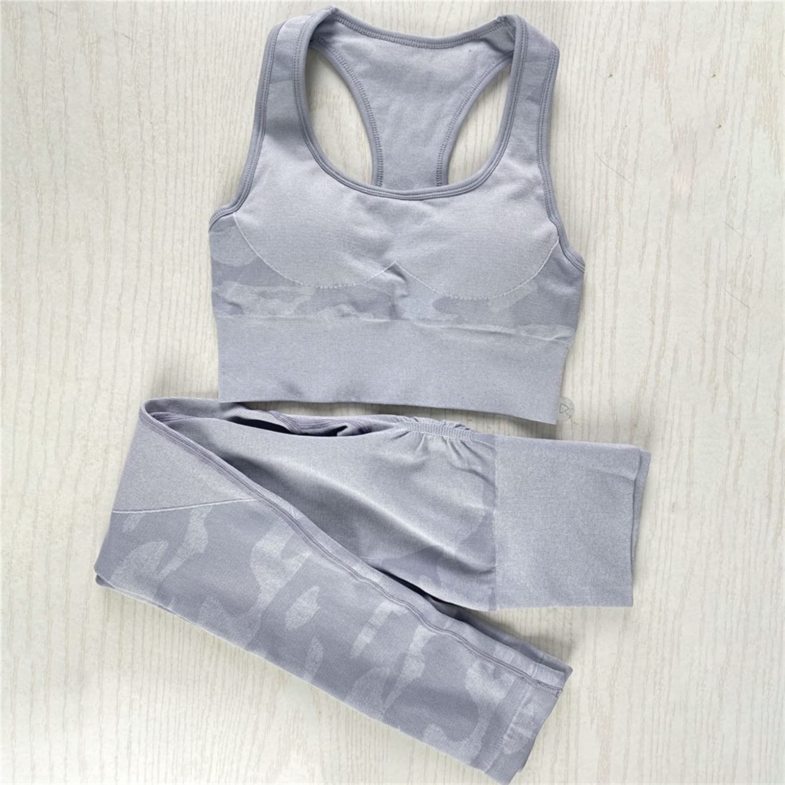 Damskie dresy treningowe do jogi, strój dla kobiet, zestaw 2 sztuki, nakładka do jogi Scrunch tłok, gimnastyka, legginsy bez ramion, sportowy biustonosz z rękawami crop Top Yoga Fitness dres treningowy 2 sztuki