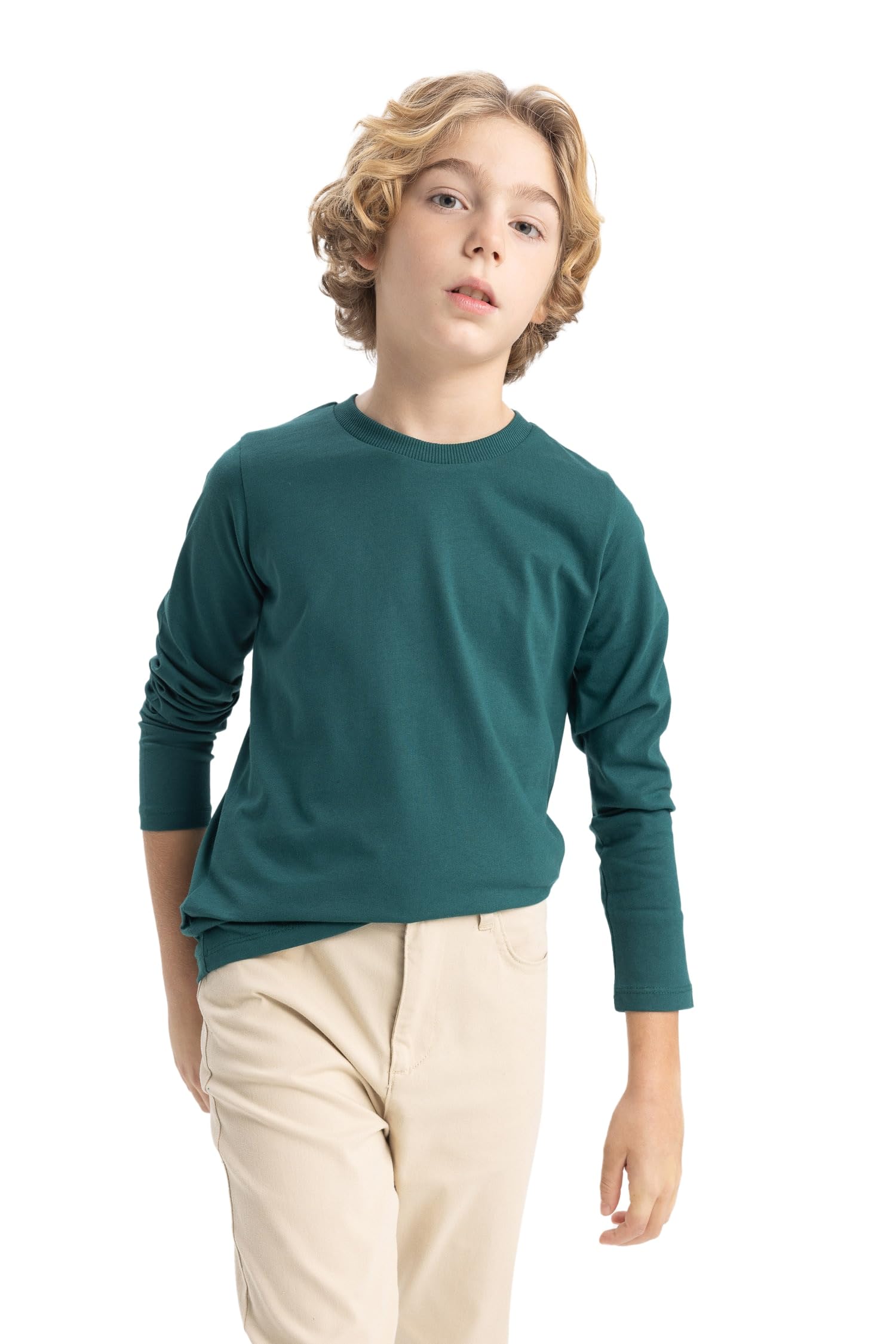 DeFacto Jungen Langarmshirt - Modische Langarmshirts T-Shirts und Longsleeve für Kinder - Stilvolle Jungen Langarmshirts