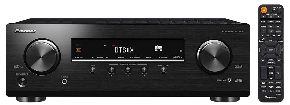 AVアンプ入門に Pioneer VSX-834 Pioneer VSX-834 7.2-Channel AV Receiver : Amazon.ca: Electronics