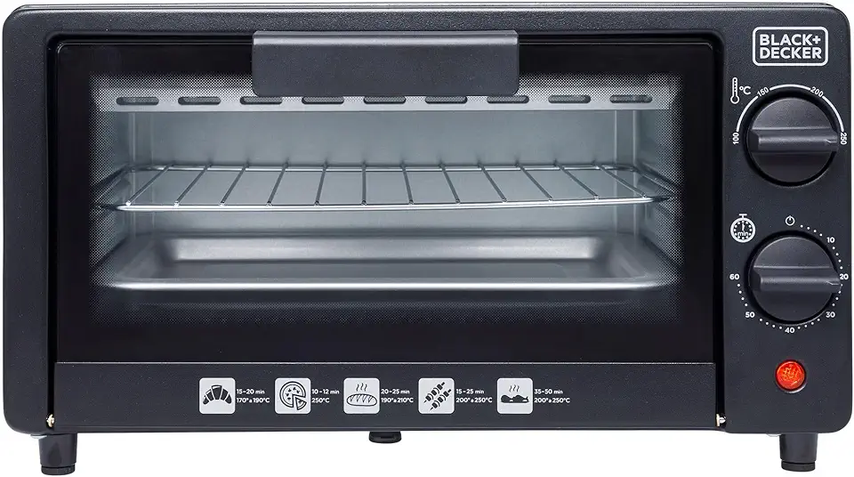 BLACK+DECKER Forno Elétrico, 9 Litros, Temperatura Até 250°C, Potência 800W, FT9N, 110V