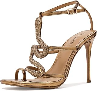 Women's Python Heeled Sandal