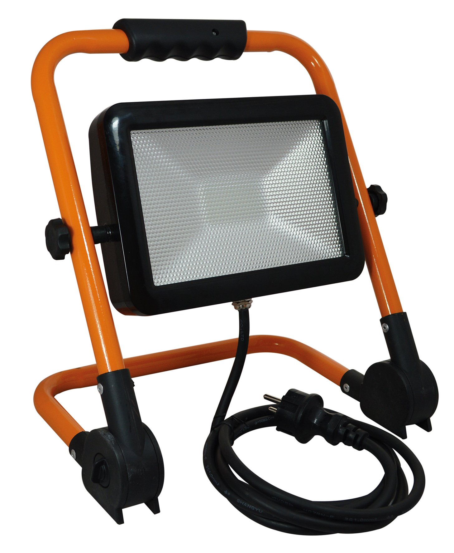 TIBELEC 348460 Projecteur LED de chantier pliable Métal 50 W Orange 210 x 290 x 375 mm