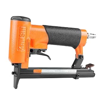 #KN8016 21 Gauge Pneumatic Fine Wire Stapler, 1/2-Inch Crown Staples, 1/4-Inch to 5/8 -Inch Leg Length Power Upholstery Staples Gun for Furniture,Cabinets, Bedding, Picture Frames | 1/2 Crown Fine Wire Stapler, 1/4 to 5/86-16mm Length, Air Power Upholstery Staples Gun for Cabinets, Bedding