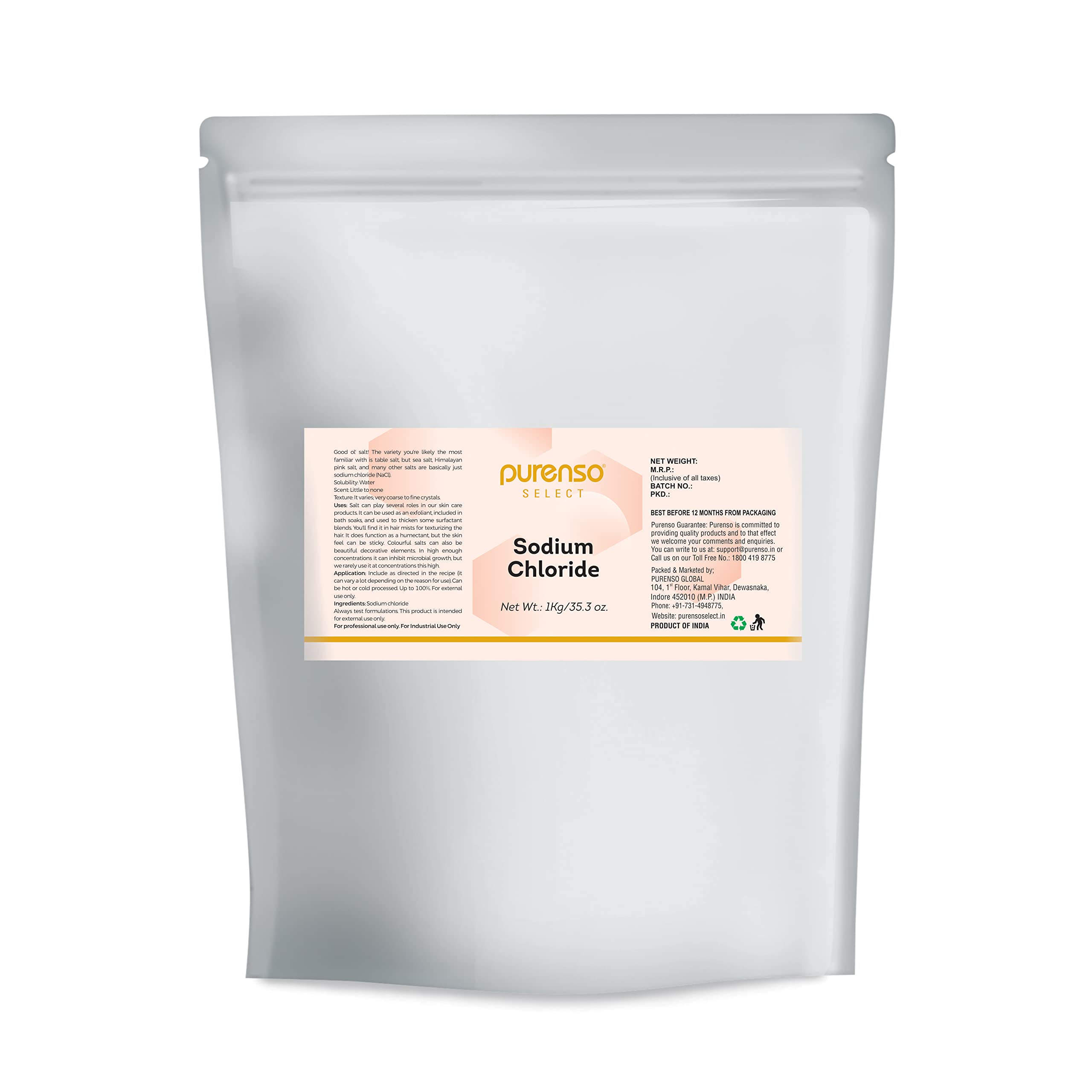 Purenso Select - Sodium Chloride Powder, 1Kg