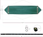 Tranquillo Uniki Double hammam 1 Personnes Polyester 500 lbs Hamac de camping portable avec des paillettes d'arbre d'hamac/jardin de voyage intérieur, Peacock