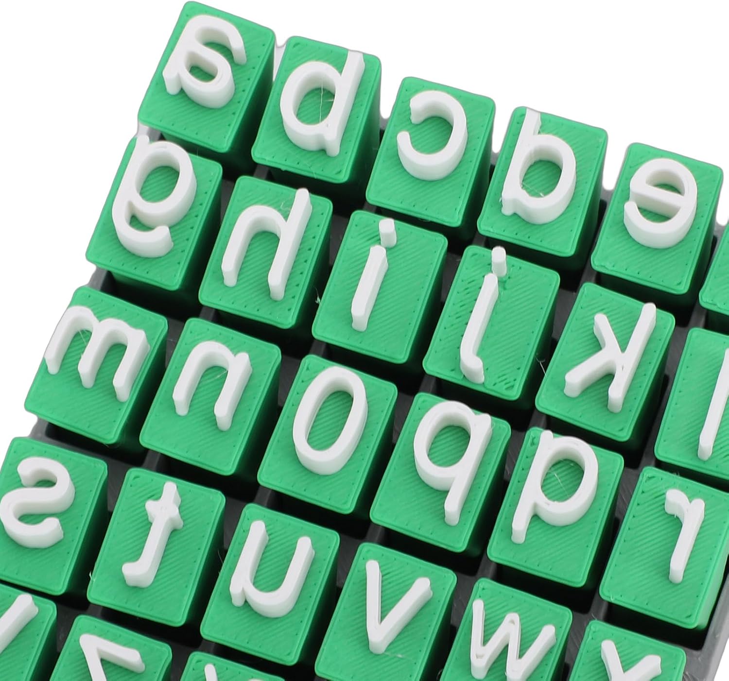 Cosiki Clay Letter Stamp Set, Lowercase and Symbols Press Embosser, Crafts Stamp Tool with Embossing Design, Ideal for Fondant, Cookie Decorations & Clay Creations