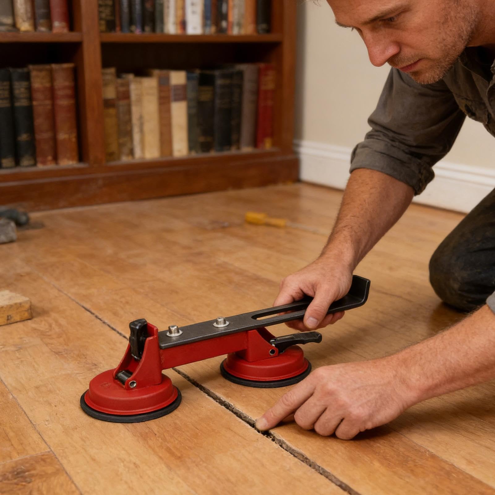 Limpiador de juntas de suelo | Fuerte fuerza de agarre y construcción robusta | Ayuda con para suelos laminados, para la aplicación en madera, azulejos, en baños, cocinas, salones, dormitorios