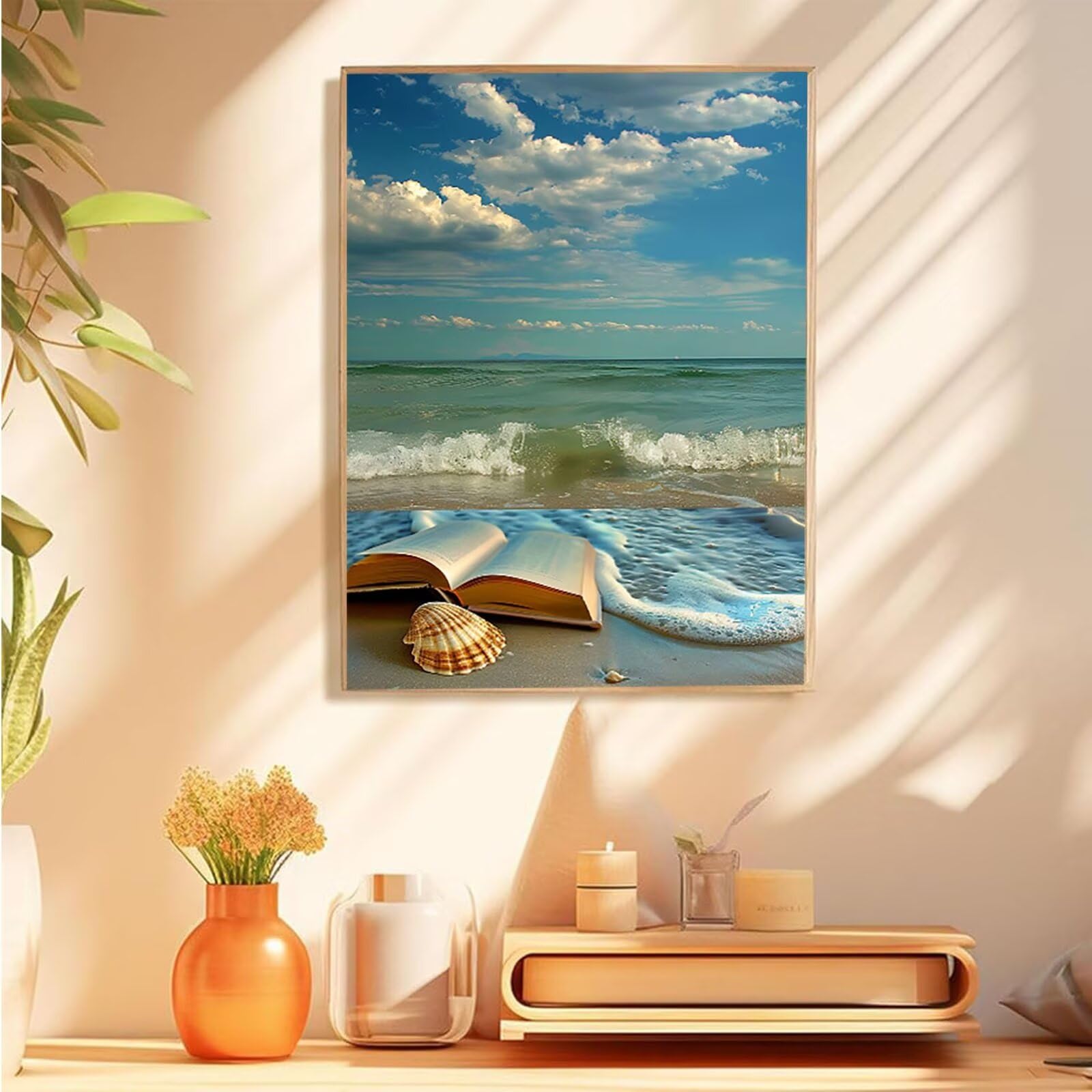ARPADAMO DIY Diamant-Malerei – Meer & Strand Motiv, 18,3 X 18,3 Cm, Mit Speziellen Kristalldiamanten & Werkzeug