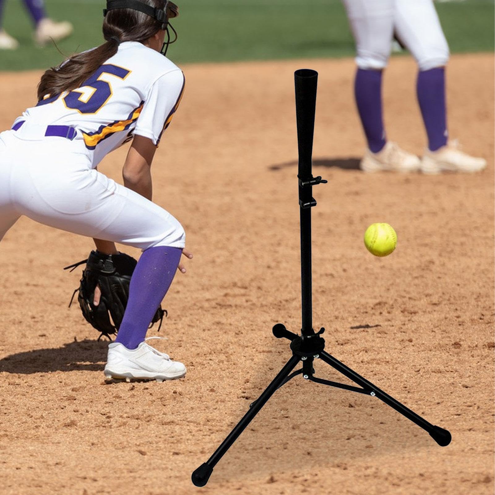 kowaku Baseball Batting Tee Softball Tee Telescopic Exercise Teeball Hitting Tee Baseball Hitting Tee for Kids Adults Sports Lovers