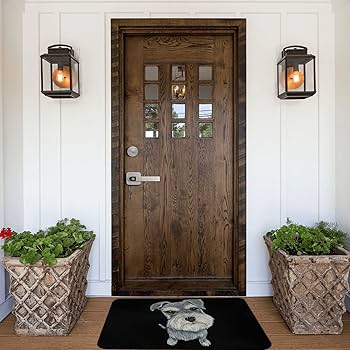 シュナウザー★ラグ★カーペット Amazon | かわいい シュナウザー 犬柄 カーペット 長方形