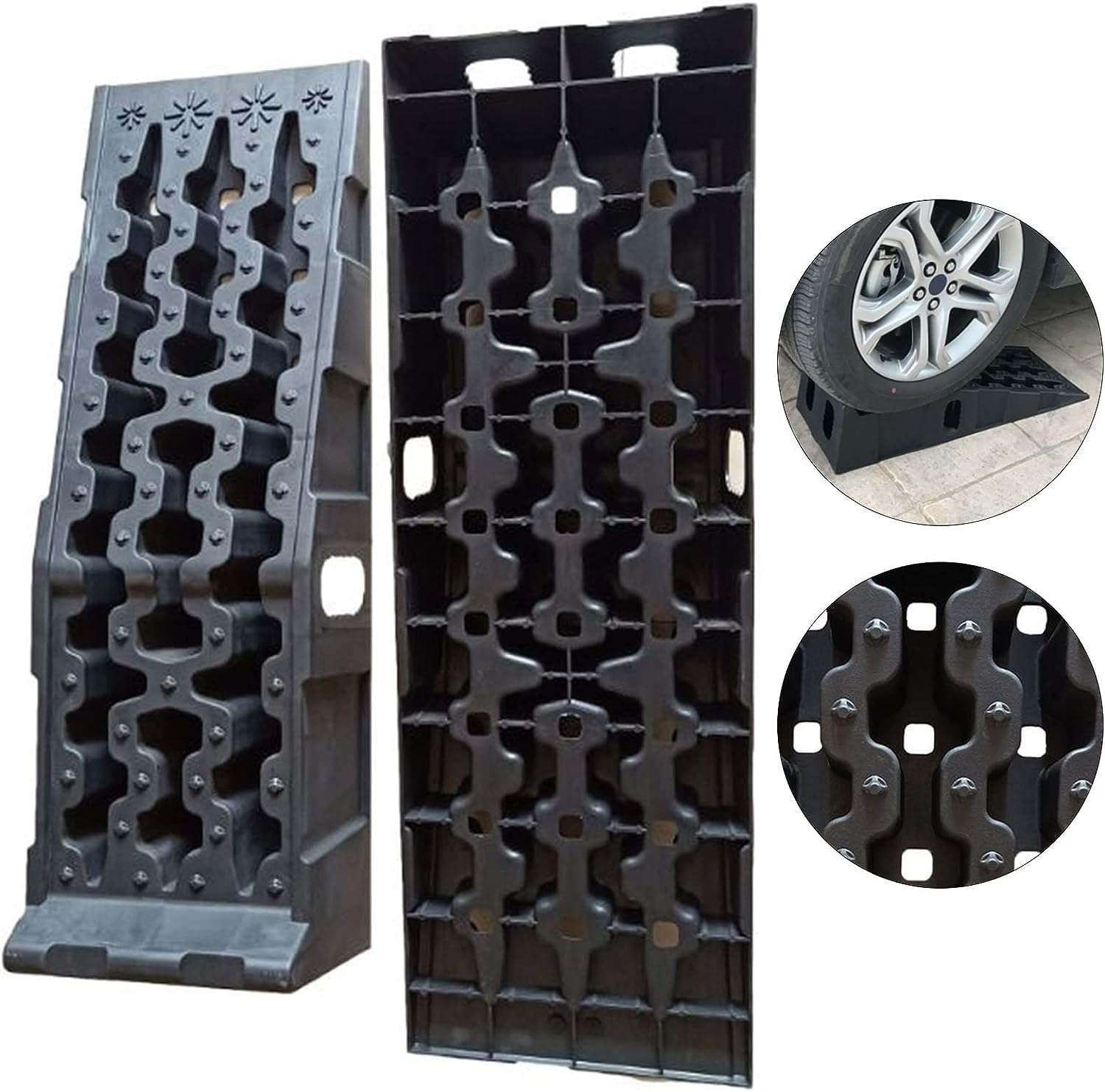 2PCS Hochleistungsplastikgaragen-Werkstatt-Auto-Service-Rampen-2er Set - bis 7300 kg Autoreparaturrampe | 92 * 32 * 32 cm |