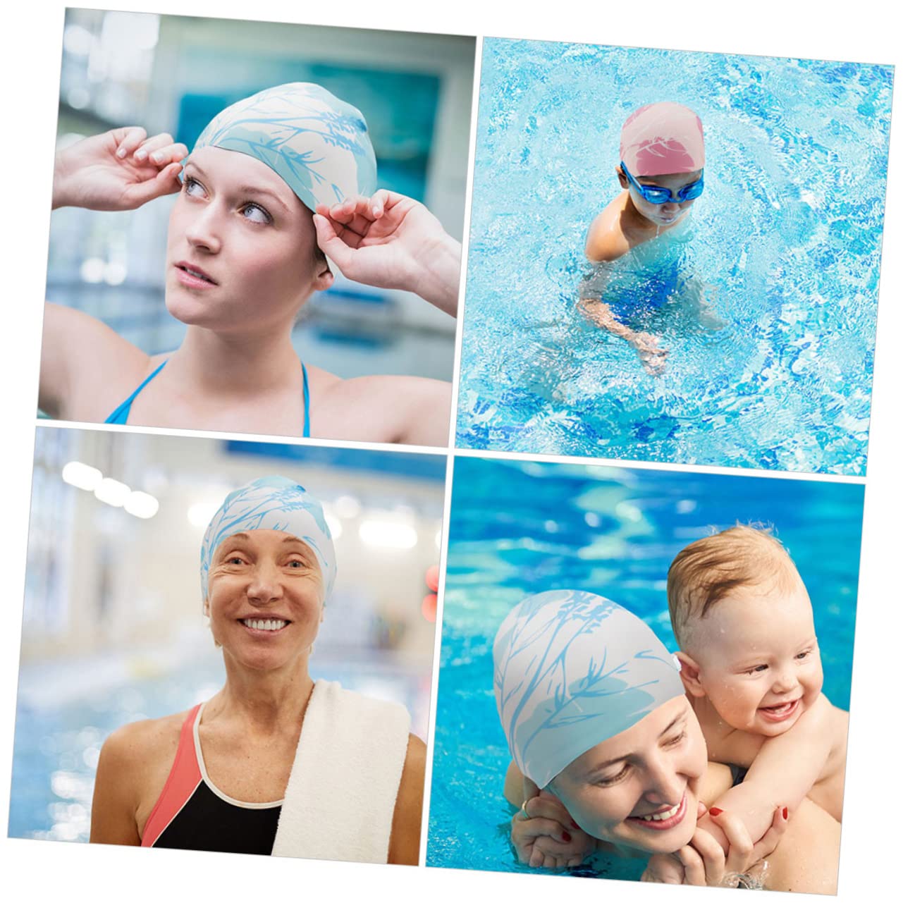 HANABASS Gorro de baño Estampado Gorro de natación para Adultos Sombreros de natación Gorros Natacion Gorro de Natacion Gorra de baño Gorra para Gorras para