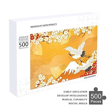 Amazon.co.jp: ジグソーパズル 色 ツル 鶴 和風 和柄 日本 300