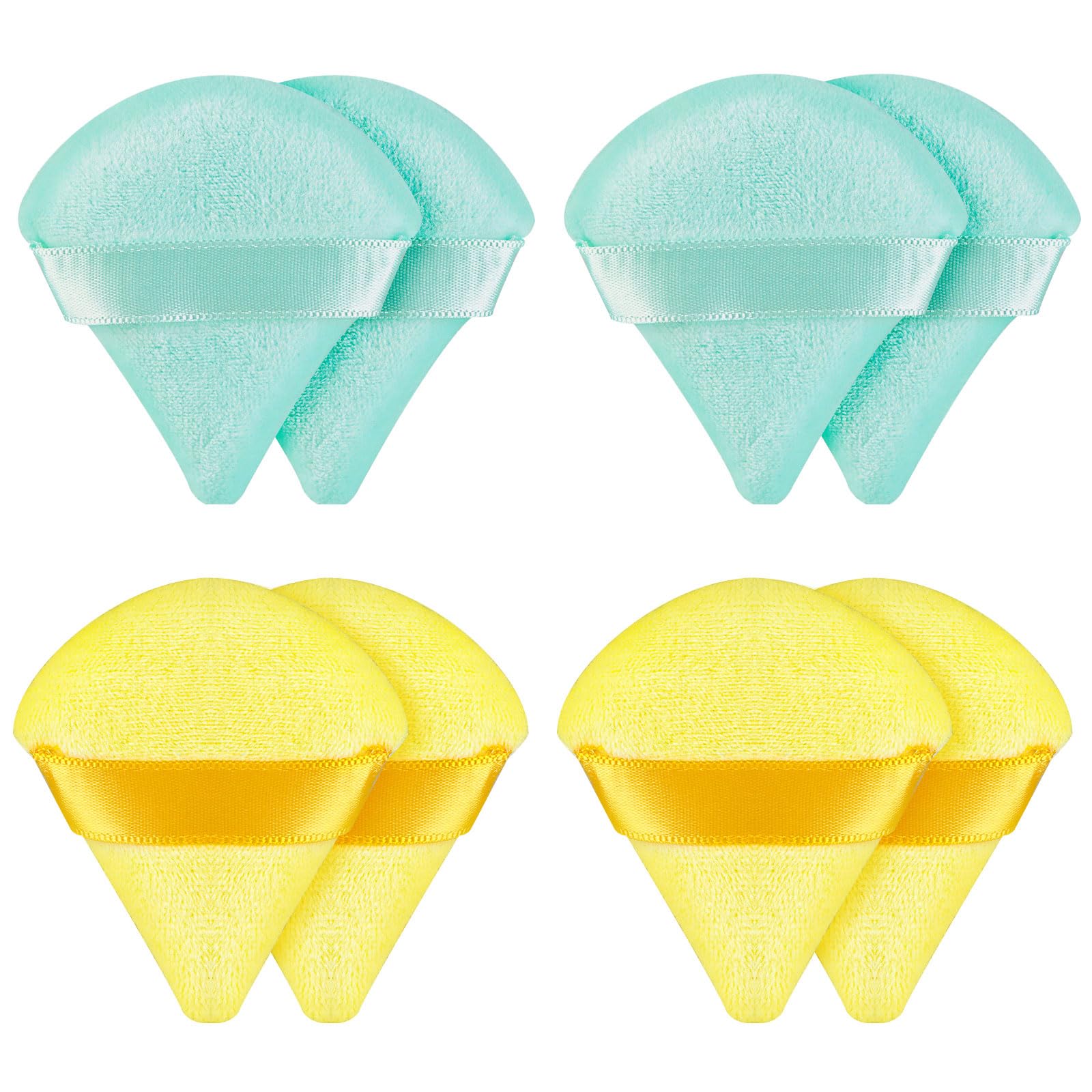 8 Pieces Triangle Powder Puff Face Soft Triangle Makeup Puff Velour Cosmetic Foundation Blender Sponge Beauty Makeup Tools