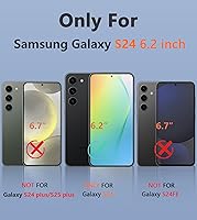 Vista 2 de FNTCASE Funda para Samsung Galaxy S24: funda protectora de doble capa a prueba de golpes para teléfono celular Protección a prueba de caídas