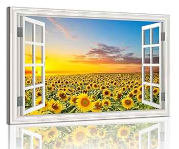 【アンソロポロジー】Sunflowers Wall Art 木製フレーム 71VbEheQLqL._UF350,350_QL50_.jpg