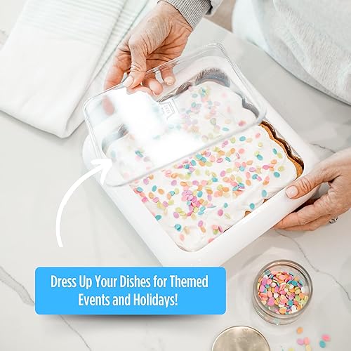 Vista 13 de Fancy Panz - Bandeja de 8 x 8 pulgadas Dress Up And Protect Your Foil Pan®, 100 % fabricado en Estados Unidos, bandeja de aluminio de 8 x 8 pulgadas