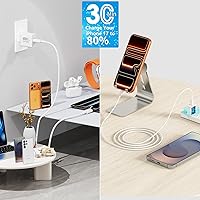 Vista 8 de [Apple MFi Certified] iPhone 17 Charger Fast Charging, LANWK 2Pack 40W USB-C Charger Block Dynamic Power Adapter Type C Wall Charger with 6FT Type-C