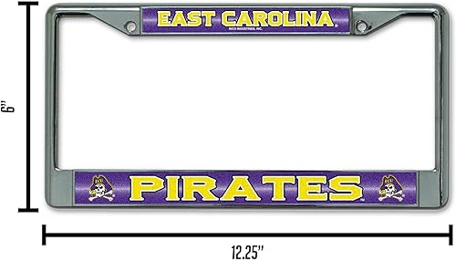 Miniatura 46 de Rico Industries NCAA 12 x 6 pulgadas, accesorio de automóvil cromado plateado brillante para automóvil/camión/SUV