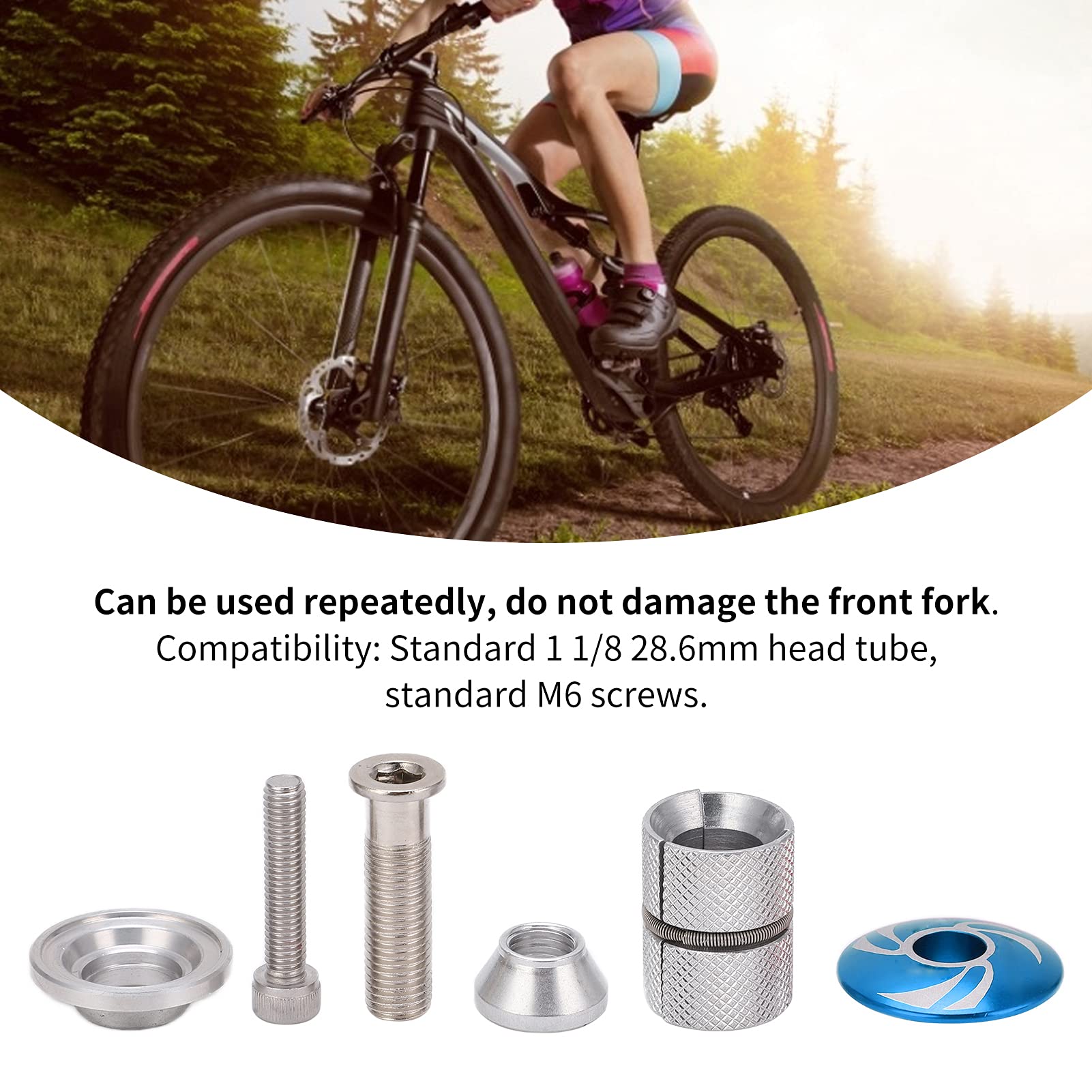 Bouchon De Compression De Fourche En Carbone – Alliage Alu 6061, Réutilisable, Expansion 24-30mm – VTT, Route, Gravel