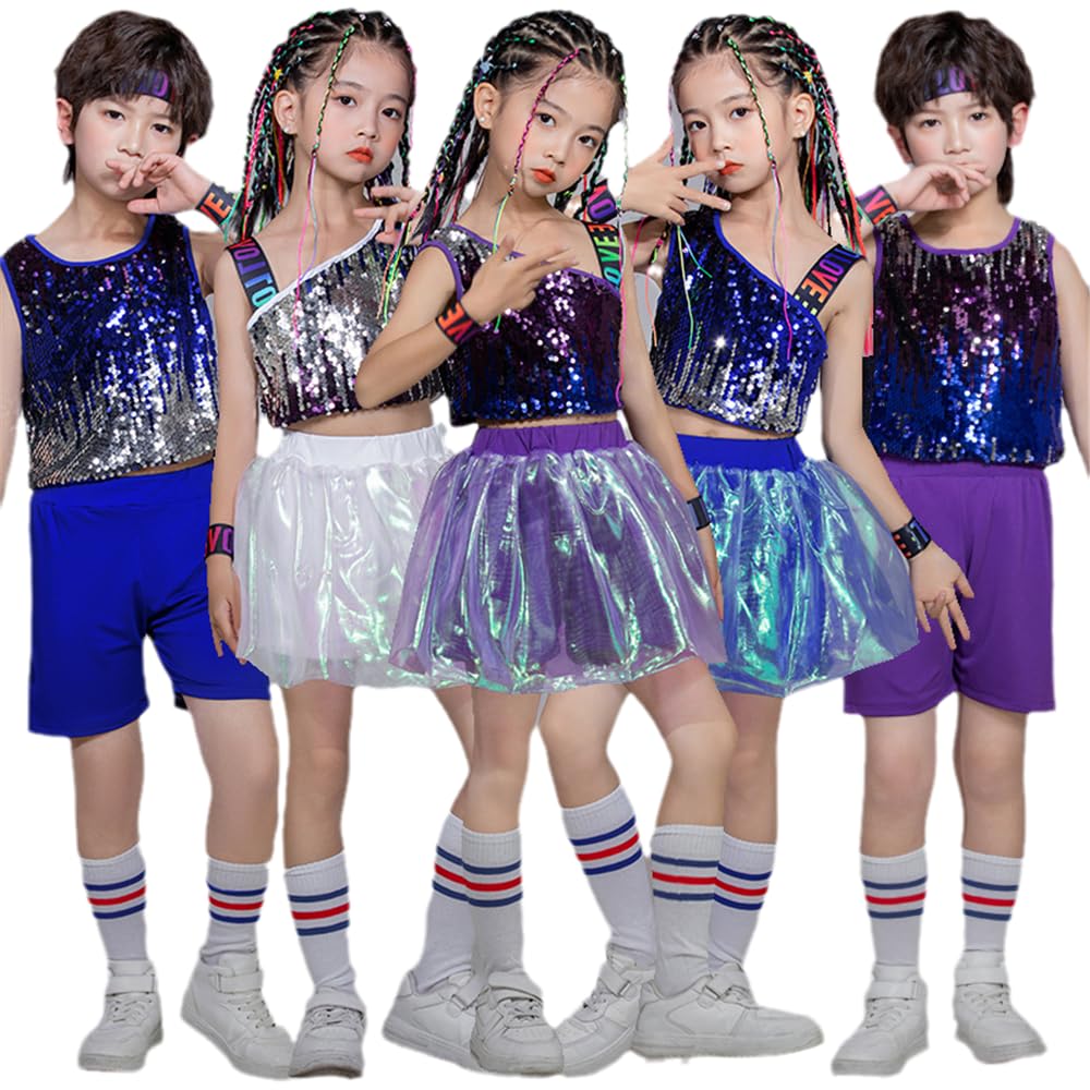 Amazon.co.jp: [AWONGAHI] チアガール キッズダンス衣装