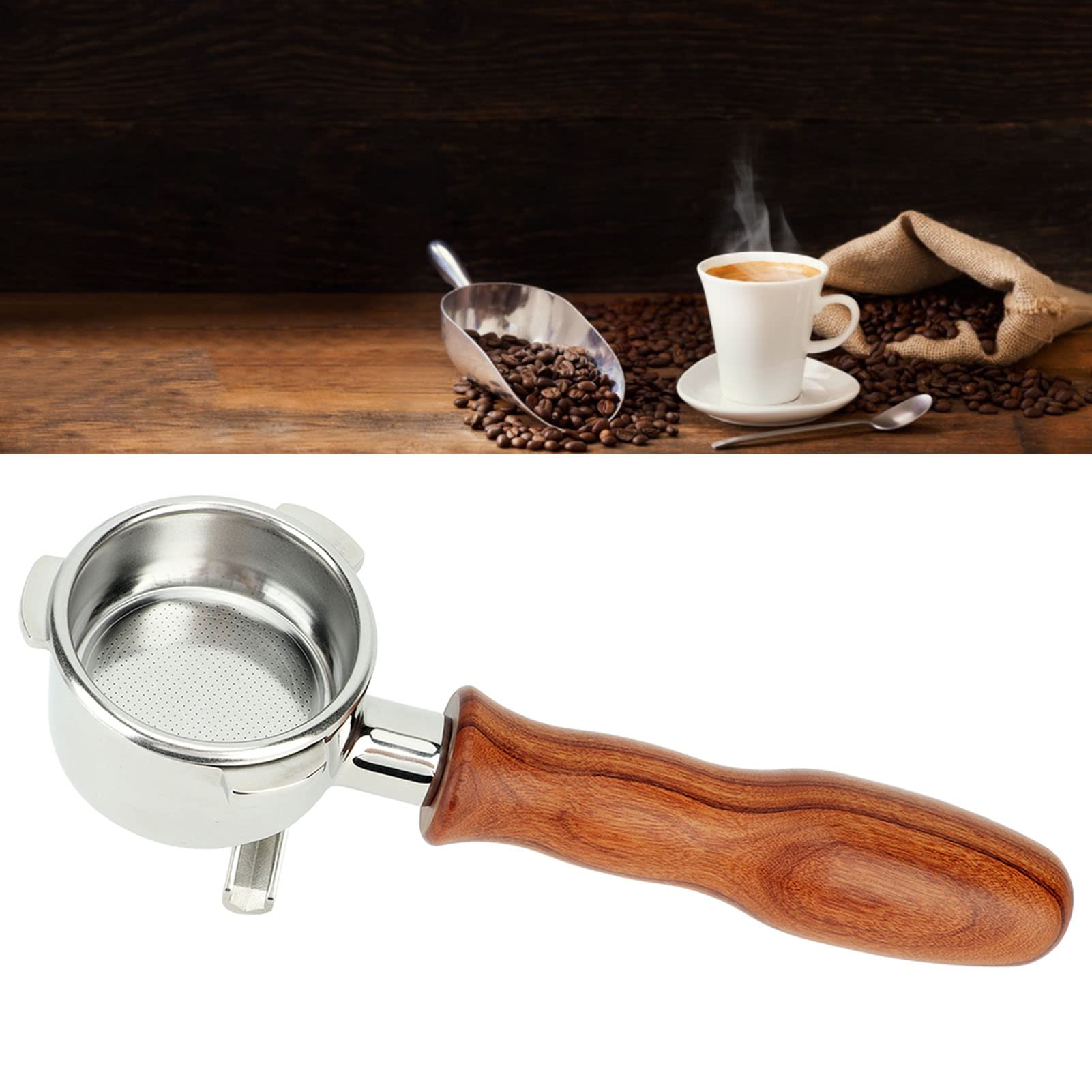 Portafiltro de café 880, filtro doble de máquina de 54 mm, brazo de filtro de café de doble pared, cesta de 1 taza para 870 C2, filtros reutilizables de plástico negro, acero inoxidable (#2)