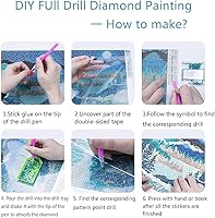 Vista 4 de Kits de pintura de diamantes 5D, perro salchicha marrón, taladro completo, cuentas redondas, arte de diamantes, piedras de punto de cruz, pintura