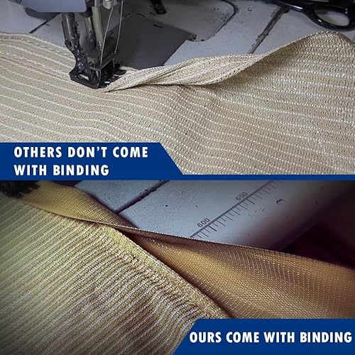 Miniatura 7 de Amgo Toldo de pérgola gris de 12 pies de ancho x 20 pies de largo, cubierta superior UPF50+, toldo de grado comercial de 260 GSM para patio al aire