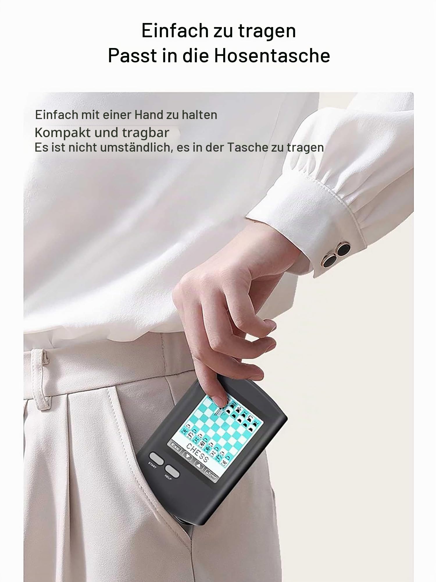 Touch-Steuerung Electronic Chess Board Intelligent, Schach Computer Luxus Hd Computerspiel FüR Einen Spieler, Elektronisches Schachspiel Mit Physischem Brett Tragbar FüR Kinder Erwachsene