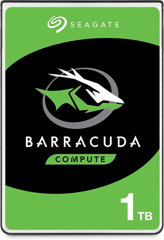 Seagate BarraCuda 1TB, Disco Duro HDD Interno, 2.5 Pulgadas, SATA 6 Gb/s, 5400 RPM, 128 MB de caché, para PC y portátil, Paquete Abre-fácil, Rescue Services (ST1000LM048)