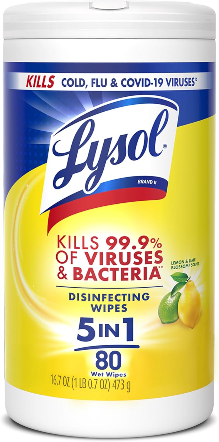 Lysol Disinfectant Wipes, Multi-Surface Antibacterial...