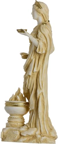 Miniatura 3 de BEAUTIFUL GREEK STATUES Hestia Goddess of The Hearth, Home Family y The State Statue - Tono dorado de 6.69 pulgadas