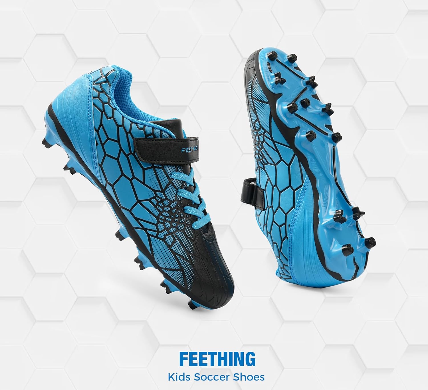 Kids Soccer Cleats for Boys Girls Soccer Shoes Firm Ground Youth Lightweight Athletic Training Football Cleats for Little/Big Kid