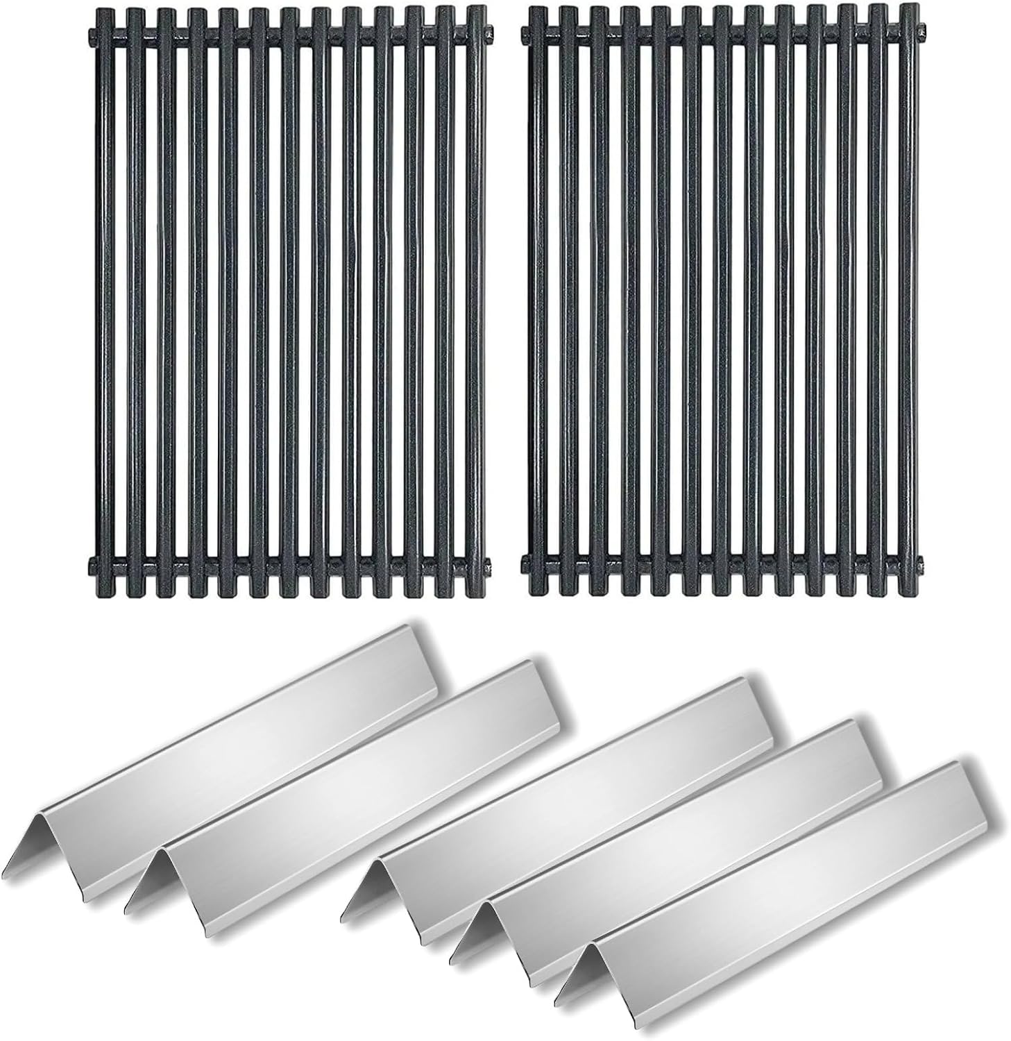 7525 Porcelain Steel Grill Grid Grates 7536 Stainless Steel Flavorizer Bars for Weber Spirit Grill 300,E-310 & E-320, Spirit S-310 & S-320,Grill Part Bars for Genesis 1000-5000 Spirit 700