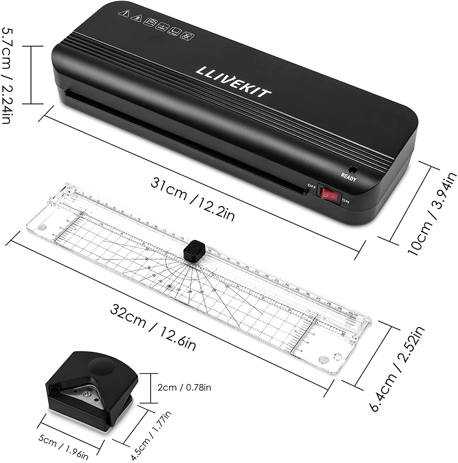 Buy LLIVEKIT Laminator Set, 4 in 1 A4, A5, A6 Thermal Laminator Machine